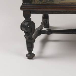 wooden chair with needlepoint upholstery Armchair, 1690–95
