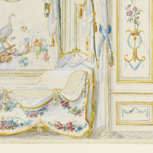 Drawing, Wall Elevation of a Bedroom Alcove, ca. 1780