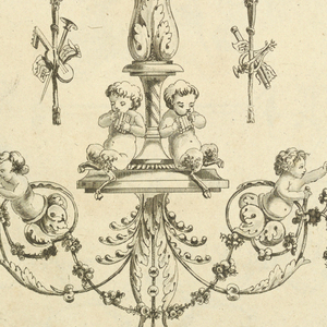 Print, "Design for a Wall Sconce," Plate 5 of IIe Cahier d
