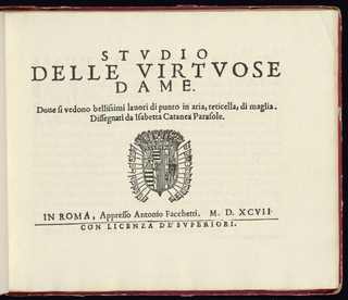 Pattern Book Facsimile, Studio delle virtuose dame, 1884