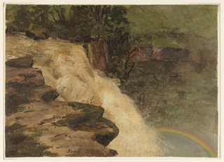 Drawing, Top of Tequendama Falls, near Bogotá, Colombia