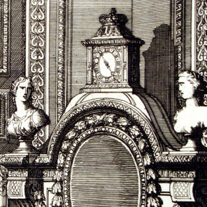 Print, Corner Chimneypiece, published in "Nouvelles Chiminees Faitte en Plusier en Droits de la Hollande et  Autres Provinces du Dessin de D. Marot", ca. 1700