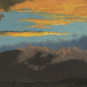 Drawing, Sunset across the Hudson Valley, New York, September 1870