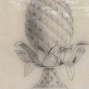 Drawing, Design for a lamp, ca. 1855