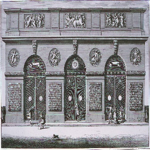 Print, Engraving:  Versailles, Grotto, Exterior., 1672