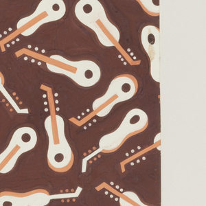 Drawing, Textile Design: Violin Pattern, ca. 1930