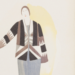Print, Plate 14, Sonia Delaunay: ses peintures, ses objets, ses tissus simultanés, ses modes (Sonia Delaunay: her paintings, her objects, her simultaneous cloth, her fashions), 1925