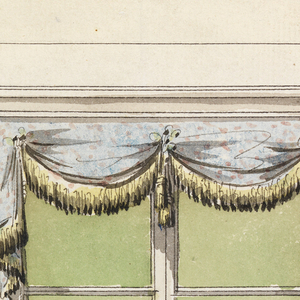 Drawing, Design for a Window Hanging, 1775–1800
