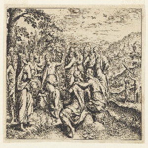 Print, Sermon on the Mount, 17th century