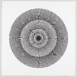 Print, Dark Green Over Scarlet, Plate 14, "Color/Moire" Portfolio, 1969