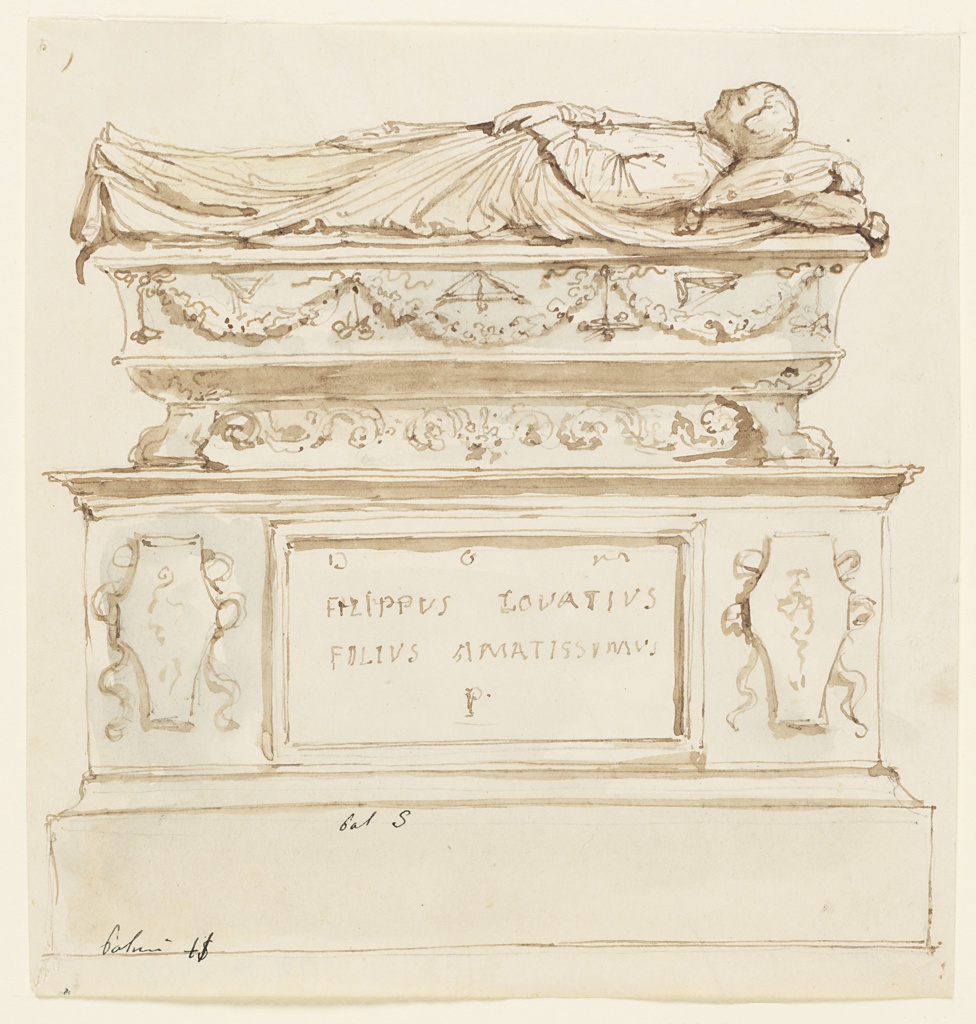 Drawing, Design for a Sepulchral Monument for Filippo Lovazzi