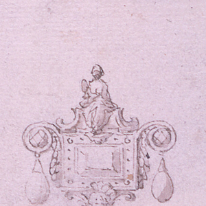 Drawing, Design for two brooches depicting a man and woman, 16th century