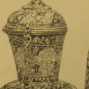 Drawing, Ewer of Solid Silver made at Ispahan, 1886