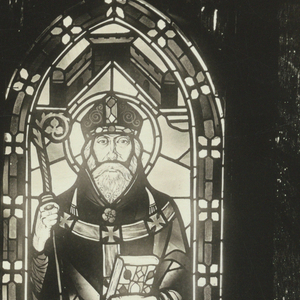 Photograph, Stained glass window depicting St. Augustine, 1904–13