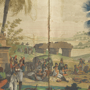 Scenic - Panels, "Les Francais en Egypte" [French in Egypt], ca. 1814
