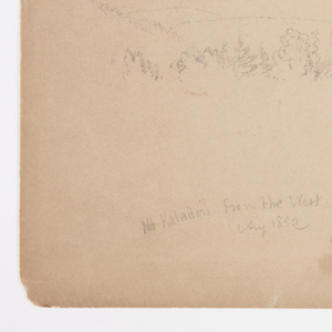 Drawing, "Mount Katahdin from the West" [Looking West toward Mount Katahdin], August 1852