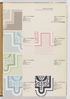 Sample Book, Border and Architectural Elements Collection