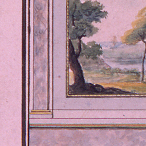 Drawing, Painted decoration of a living room, ca. 1825