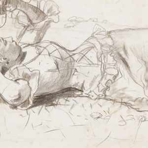 Drawing, Shepherdess Resting, 1877