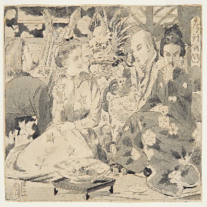 Drawing, International Tea Party, ca. 1867