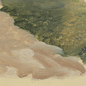 Drawing, View of a plain with Damascus, Syria, from the mountains., May 1868