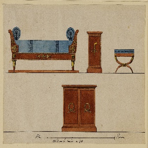 Drawing, Bedroom Furniture, ca. 1810