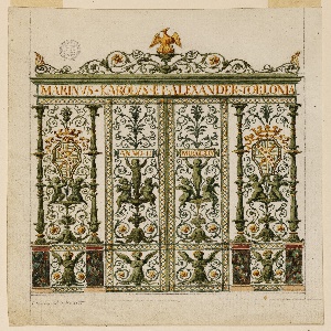 Drawing, Design for a Sacristy Gate of a Chapel of the Torlonia Family, 1845