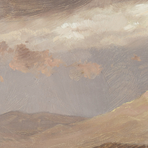 Drawing, Catskills at sunset, 1882