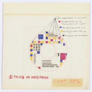 Drawing, Design for Manhattan Records Label, ca. 1984