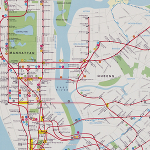 Poster, Prototype for New York City Subway Map, 1978