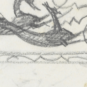 Drawing, Two hounds, n.d.