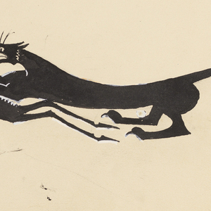 Drawing, Leopard Chasing a Gazelle, n.d.