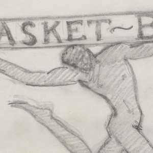 Drawing, Design for Basketball Signpost, n.d.