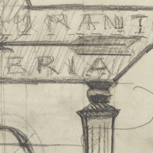 Drawing, Designs for Restaurant and Playground Signposts, n.d.