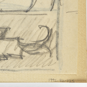 Drawing, Design for Gate with Two Hounds, n.d.