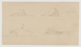 Drawing, Four Floating Icebergs, Canada