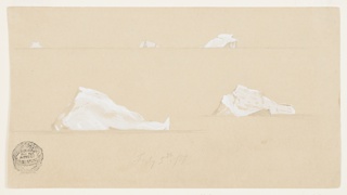 Drawing, Icebergs near Cape St. John, Canada