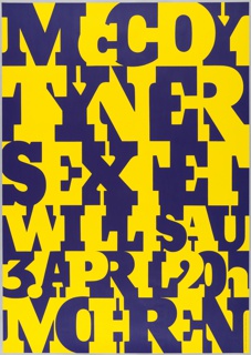 Poster, McCoy Tyner Sextet, Jazz Festival Willisau