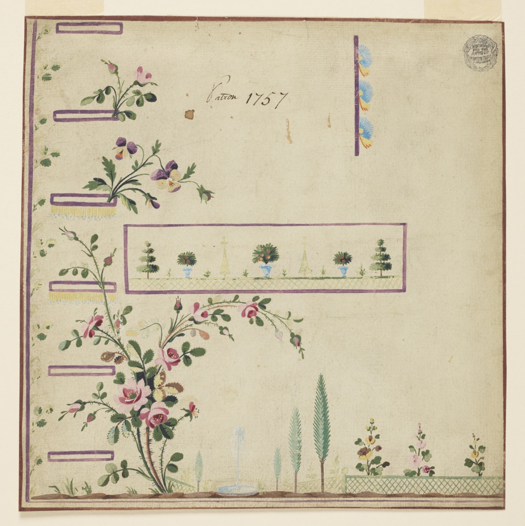 Drawing, Design for Gile, pattern 1757 of the Fabrique de St. Ruf