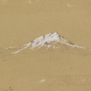 Drawing, Sincholagua, Morning, from the Temple of the Sun, Quito, June 24, 1857