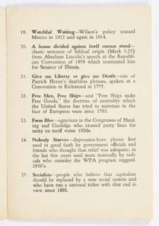 Booklet, Food for Thought