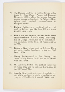 Booklet, Food for Thought