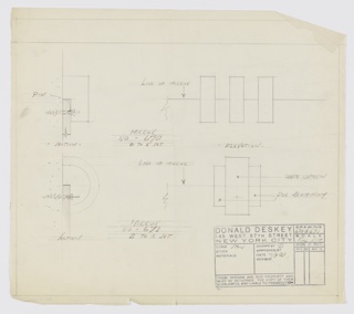 Drawing, Design Specs for Two Wall Mirror Mounts