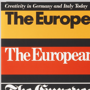 Poster, Creativity in Germany and Italy Today:  The European Iceberg, 1984