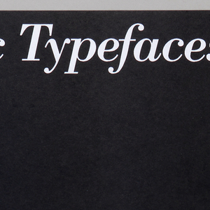 Poster, A Few Basic Typefaces, 1991