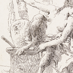 Print, The Happy Satyr and His Family, from Scherzi di Fantasia, 1757–70