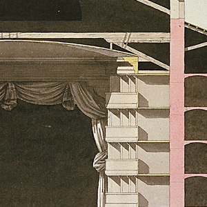 Drawing, Competition Design for La Fenice, Venice: Transverse Section, 1788