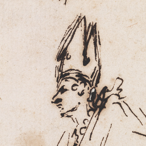 Drawing, Study of a Seated Bishop, ca. 1625