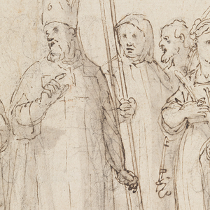 Drawing, Augustine, Ambrose, and Other Saints