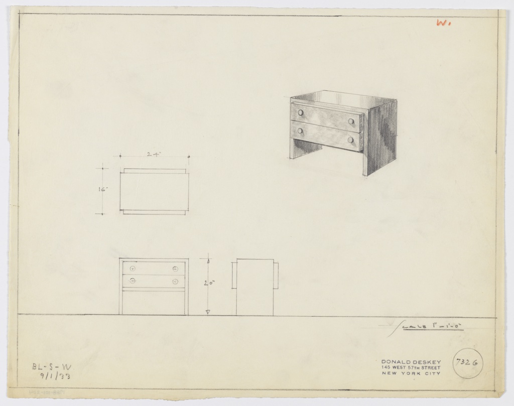 Drawing, Design for End Table